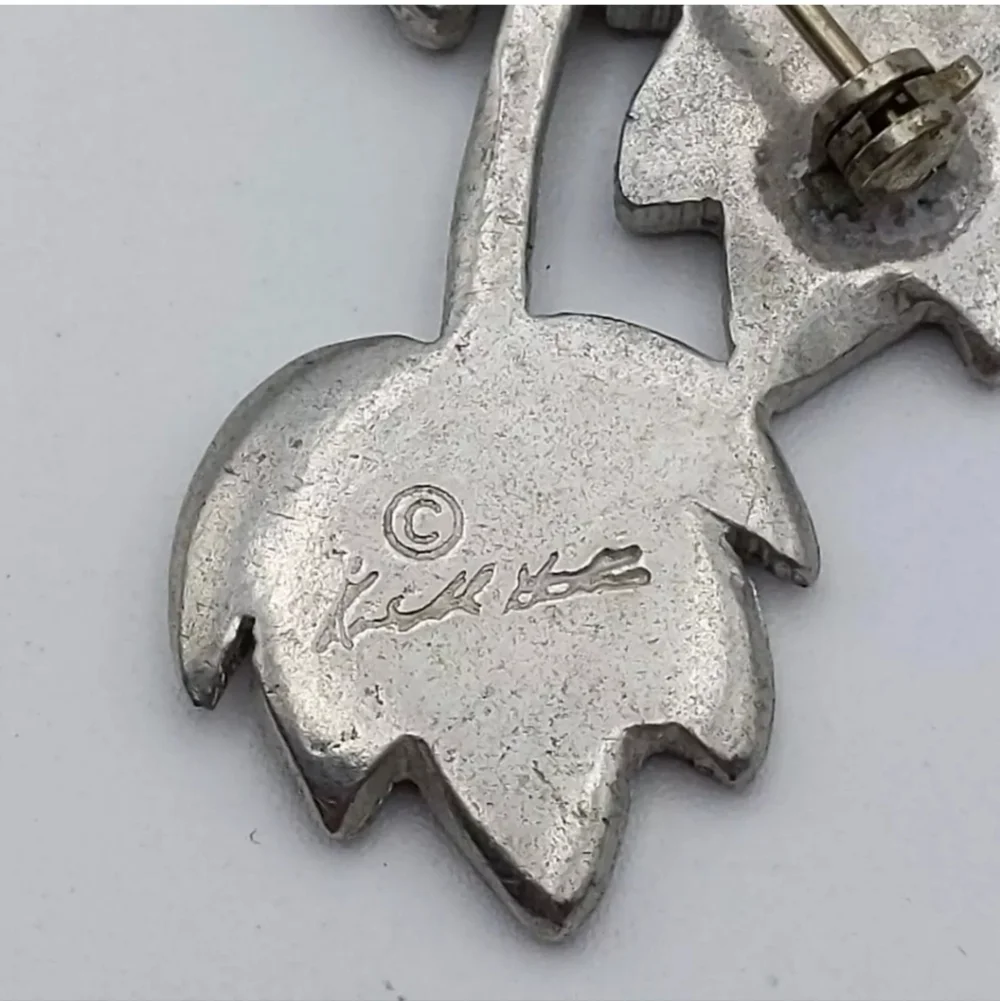 Lovell Designs Grapes on a Vine Pewter Pin Brooch by Ken Kantro
